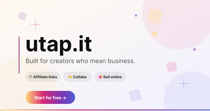 utap.it — Link-in-bio for creators. Sell, collab & earn.